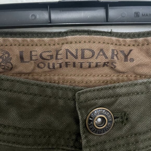 Legendary Outfitters | Olive Green Cargo Relaxed Fit Utility Work Pants, 32x34 - Picture 3 of 10